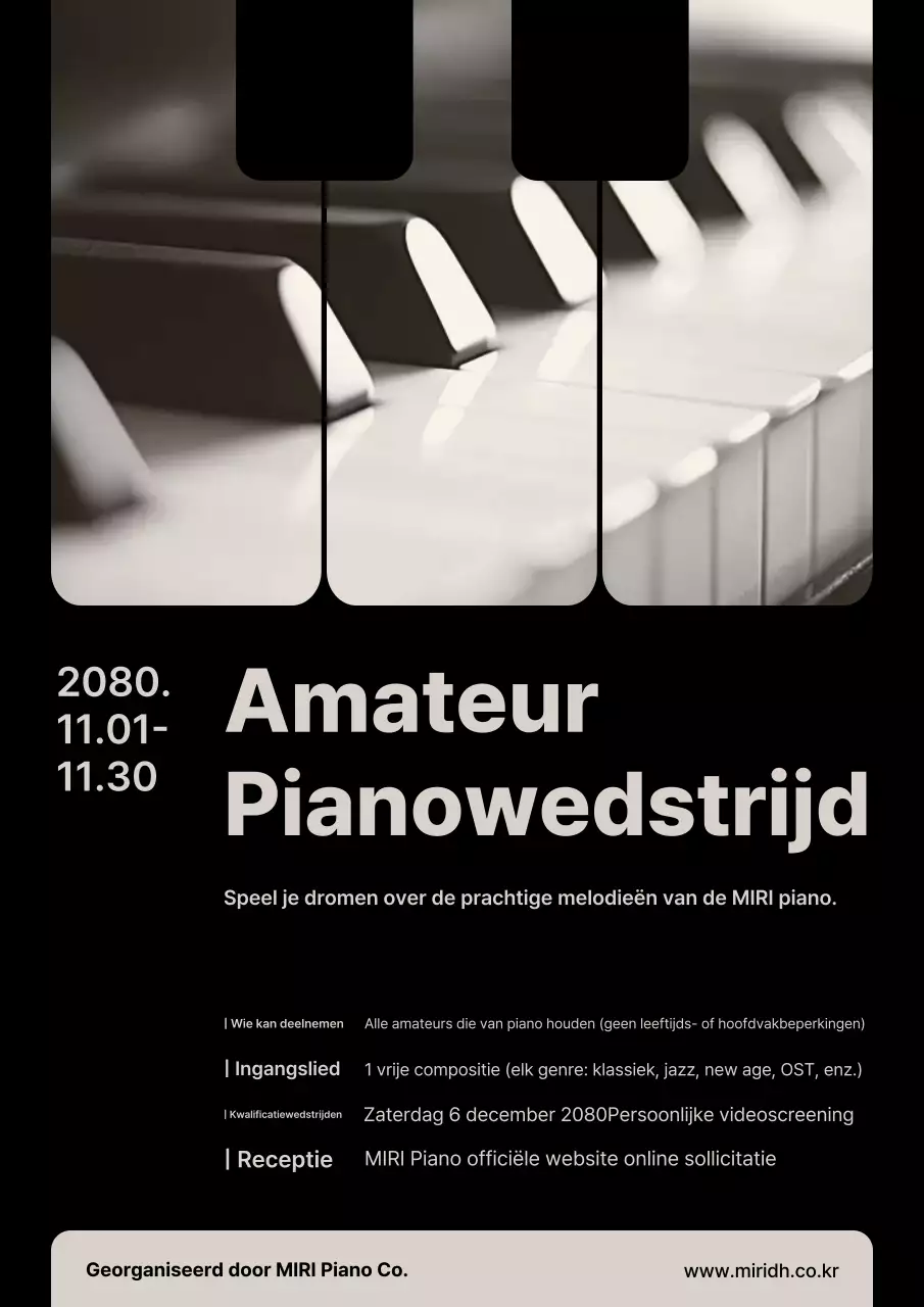 Brown Modern Piano Competition-gids