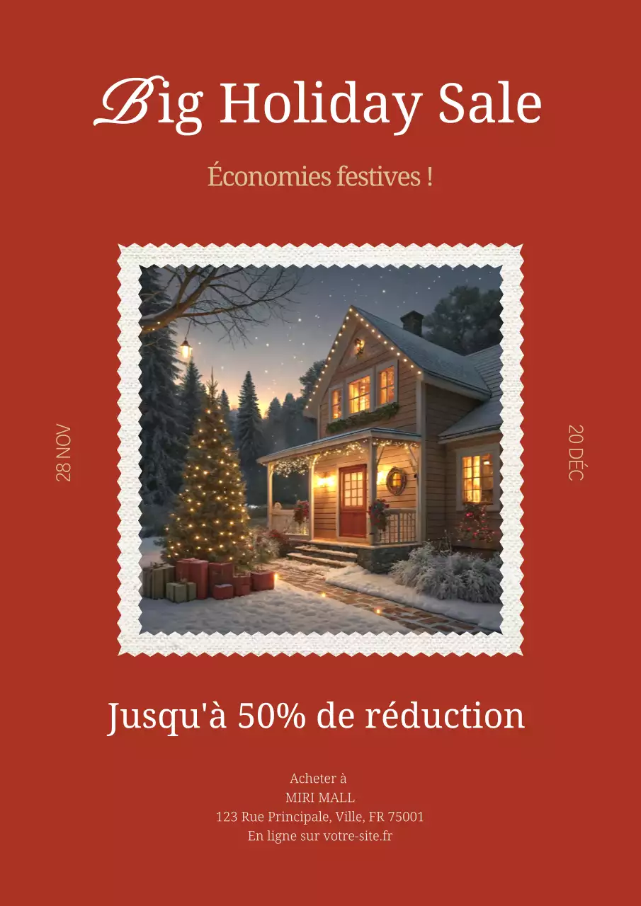 promotion des fêtes classiques rouges