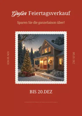 rote klassische Feiertagsaktion