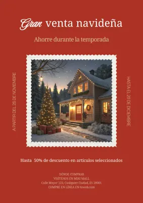 Promoción navideña clásica roja