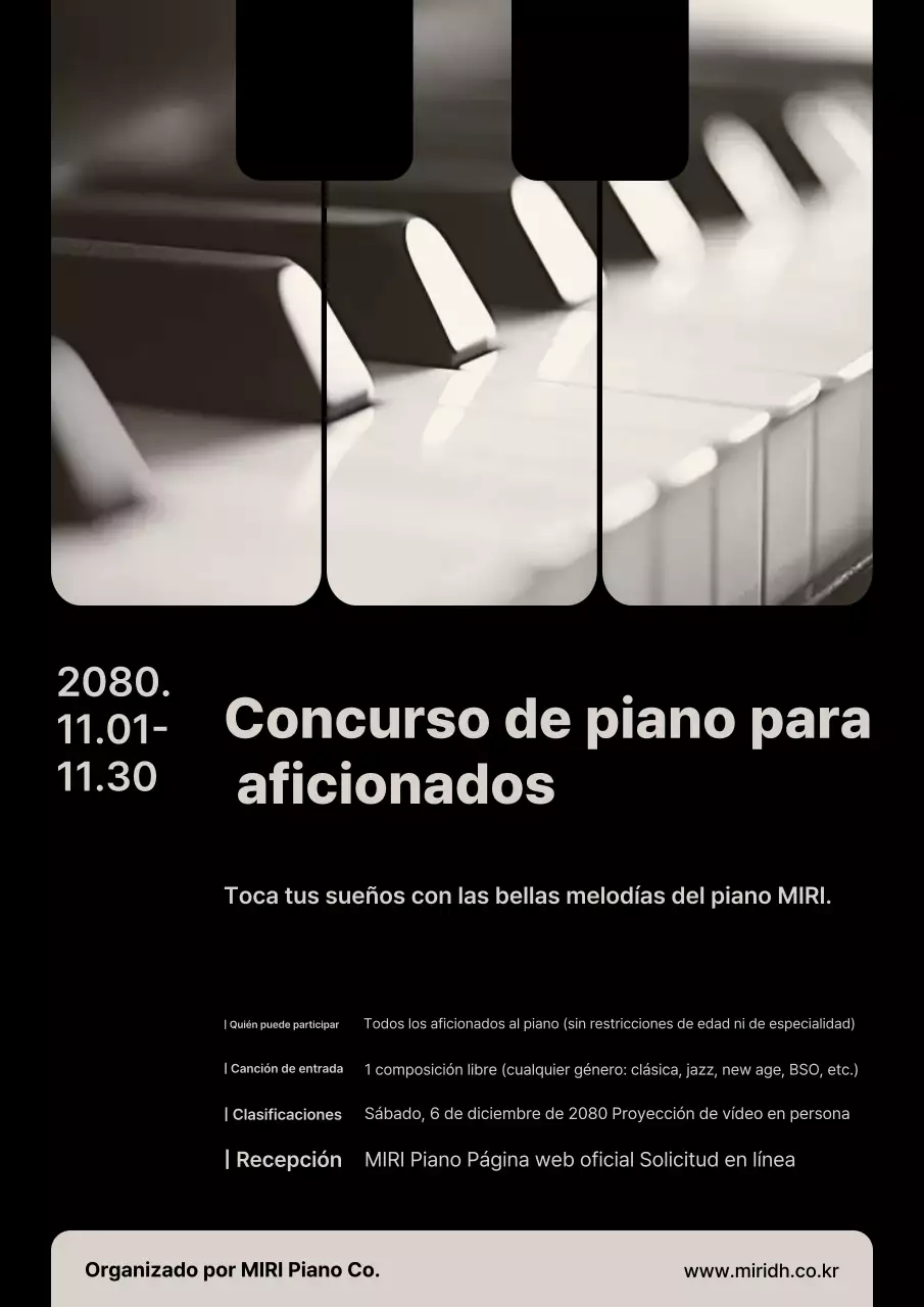 Guía del concurso de piano moderno de Brown