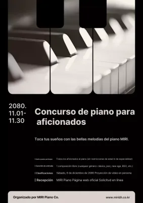 Guía del concurso de piano moderno de Brown