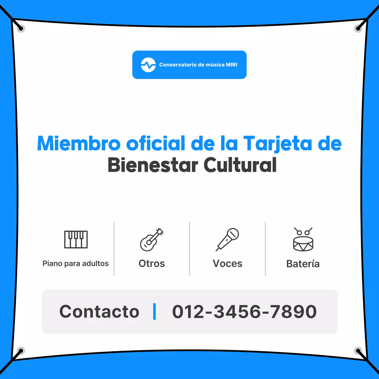 Anuncio de educación musical Blue Clean