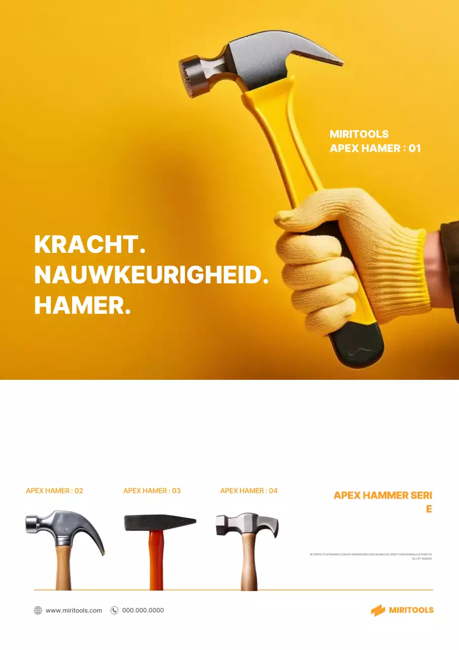 Gele moderne gereedschapsadvertentie