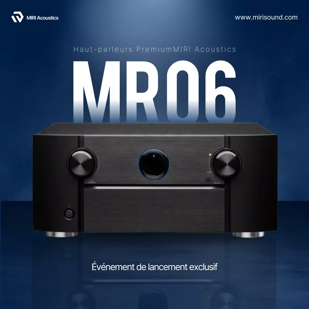 Publicité audio moderne bleue