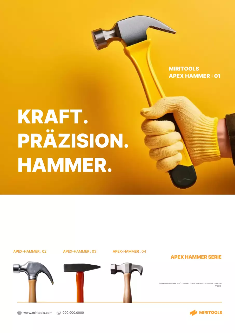 Gelbe moderne Werkzeuganzeige