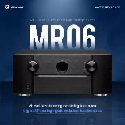 Blauwe moderne audioadvertentie