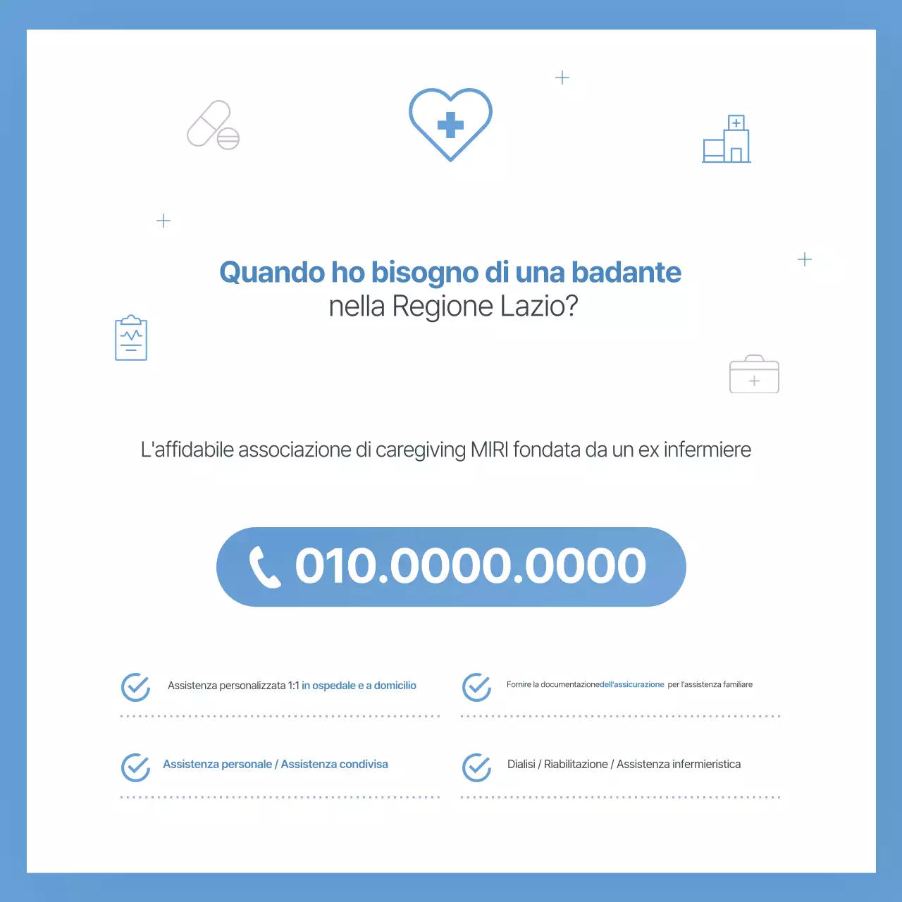 Promozione semplice e azzurra del servizio infermieristico