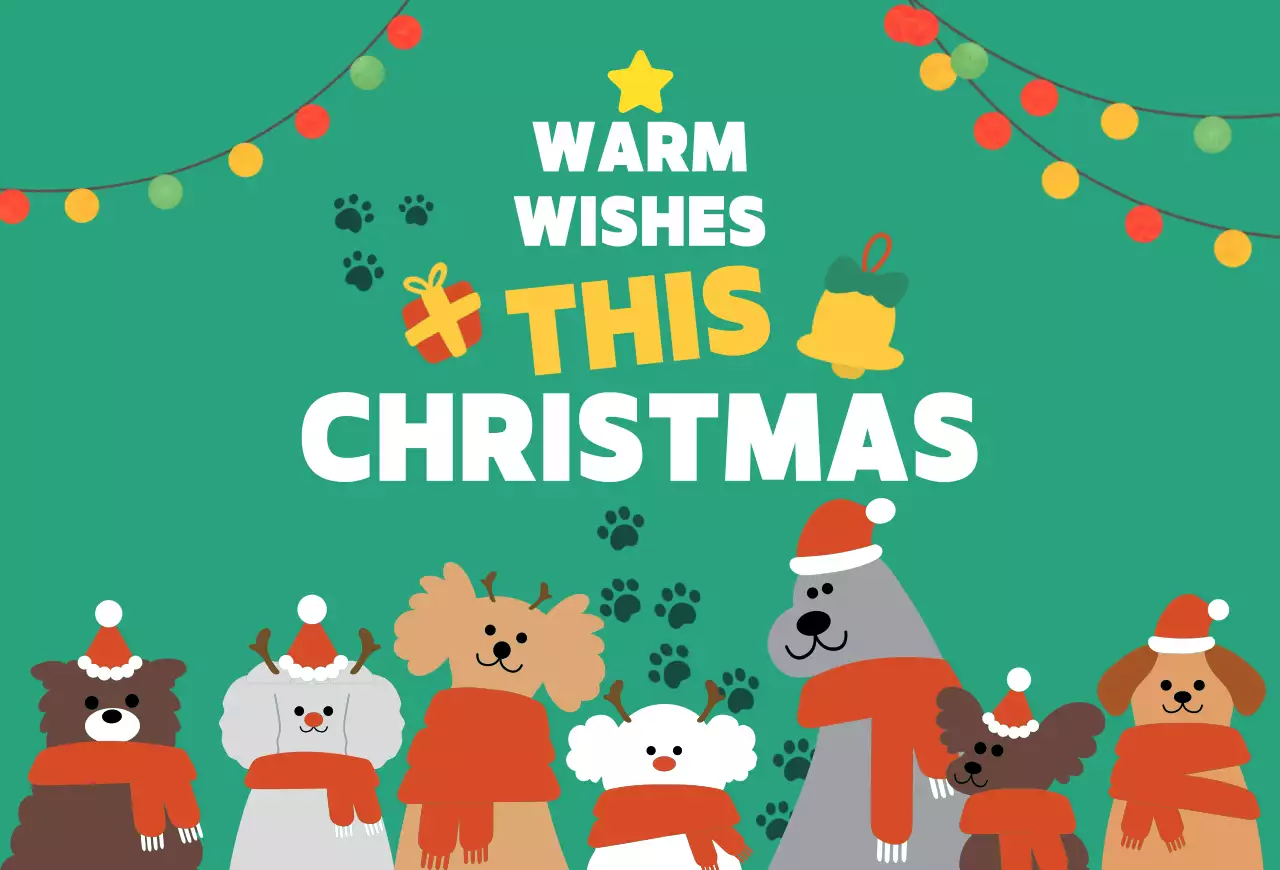 초록 아기자기한 크리스마스 카드