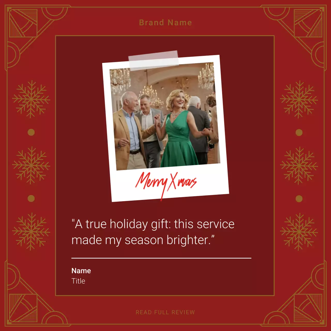 Red Festive Holiday Greetings Card