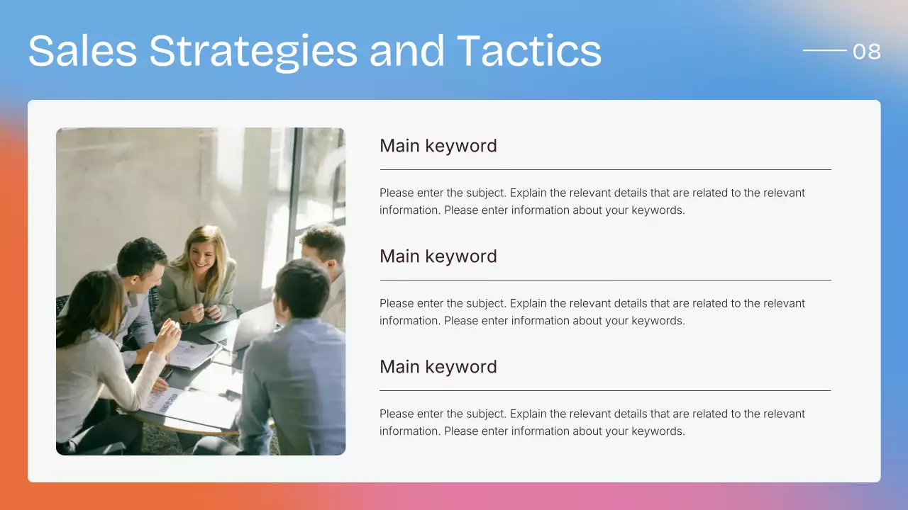 Colourful Modern Sales Strategy Presentation