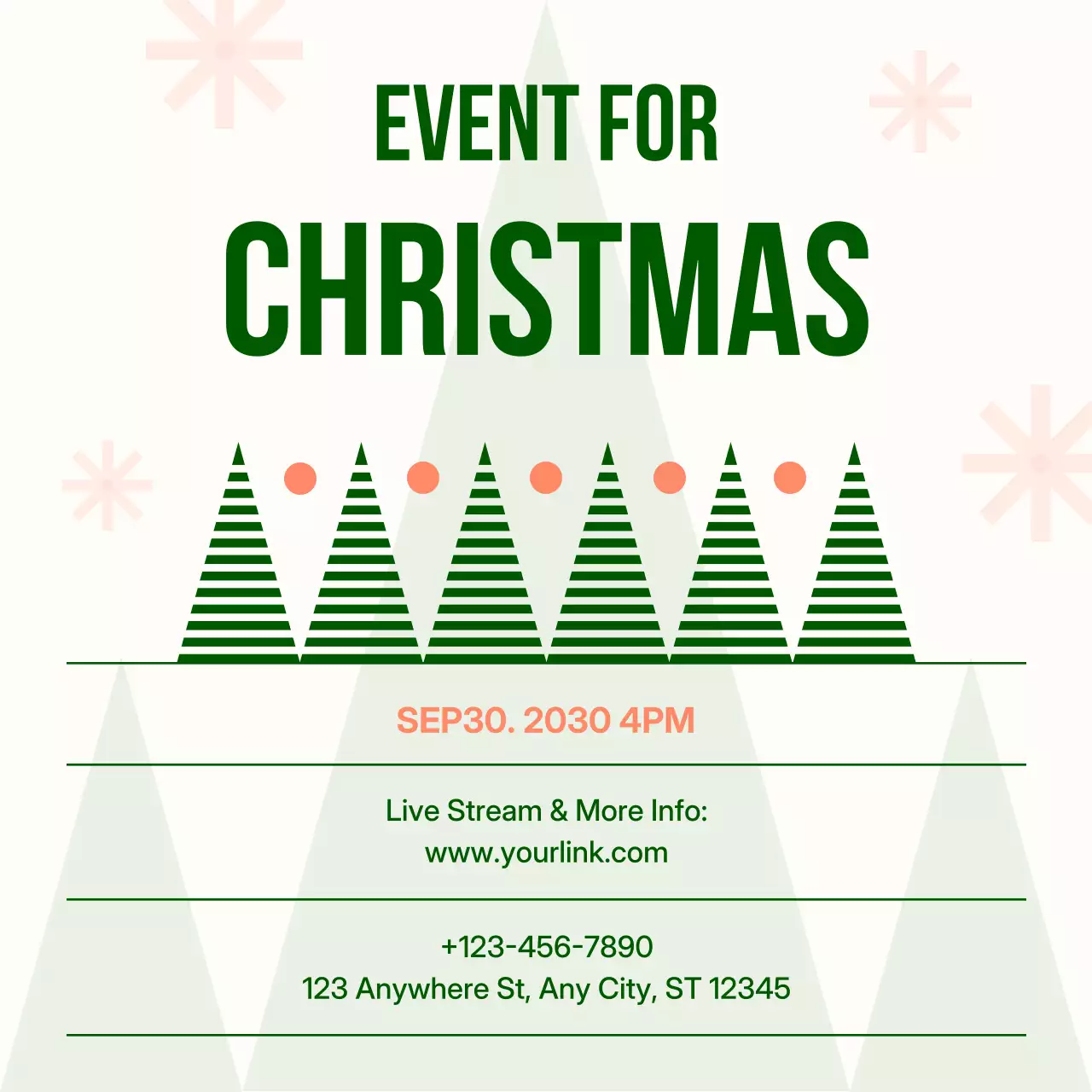Green Geometric Christmas Event Advertisement