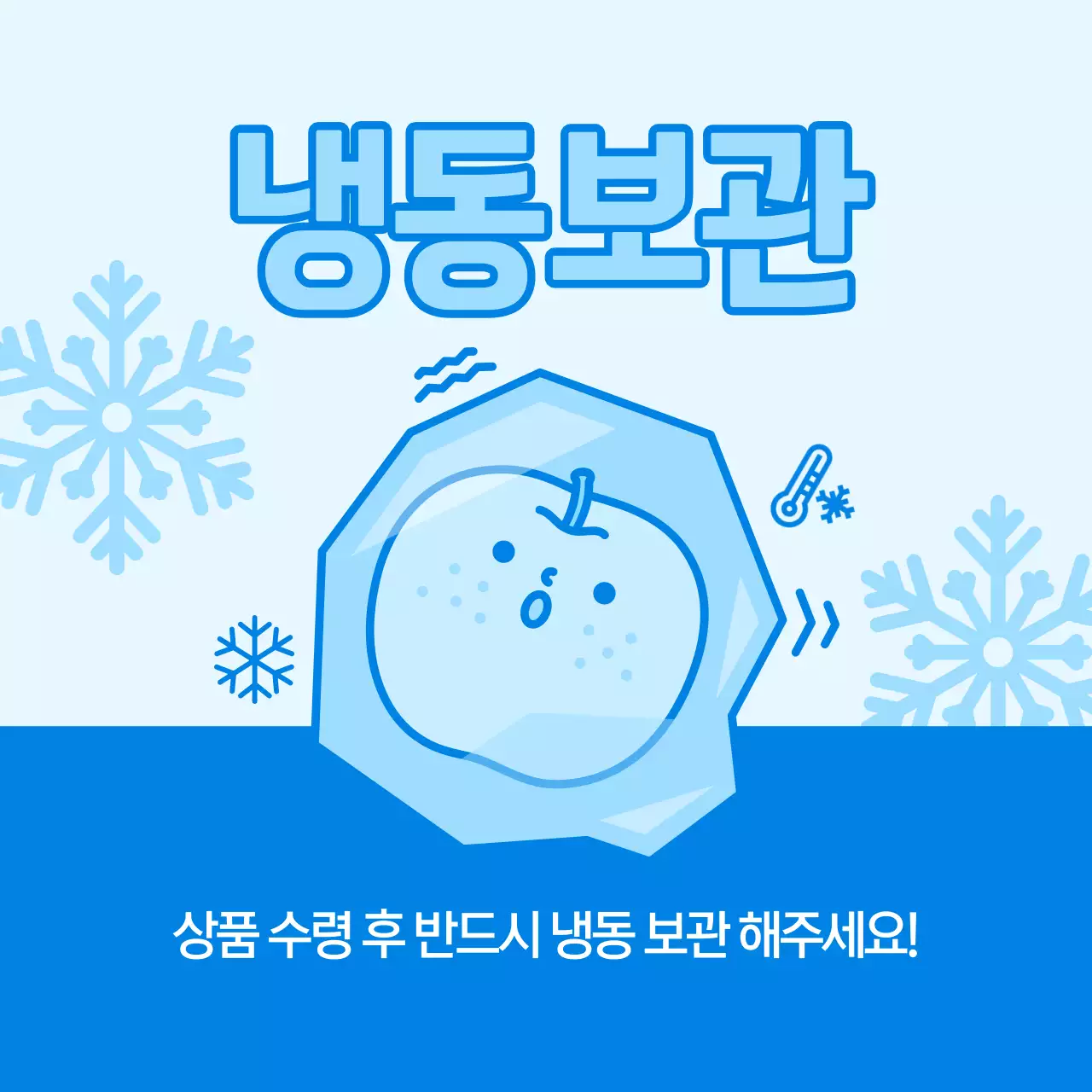 파랑 심플 냉동보관 안내