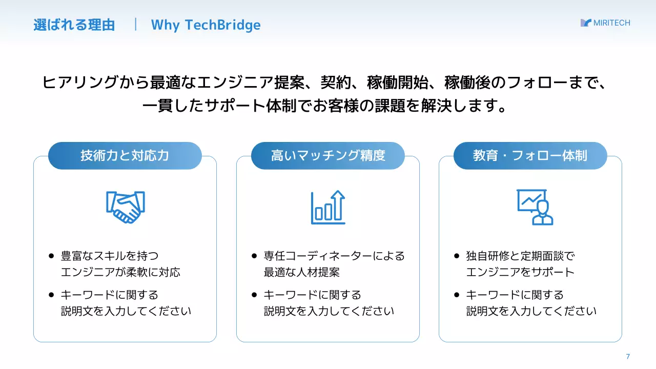 青 シンプル 会社 会社案内  プレゼンテーション