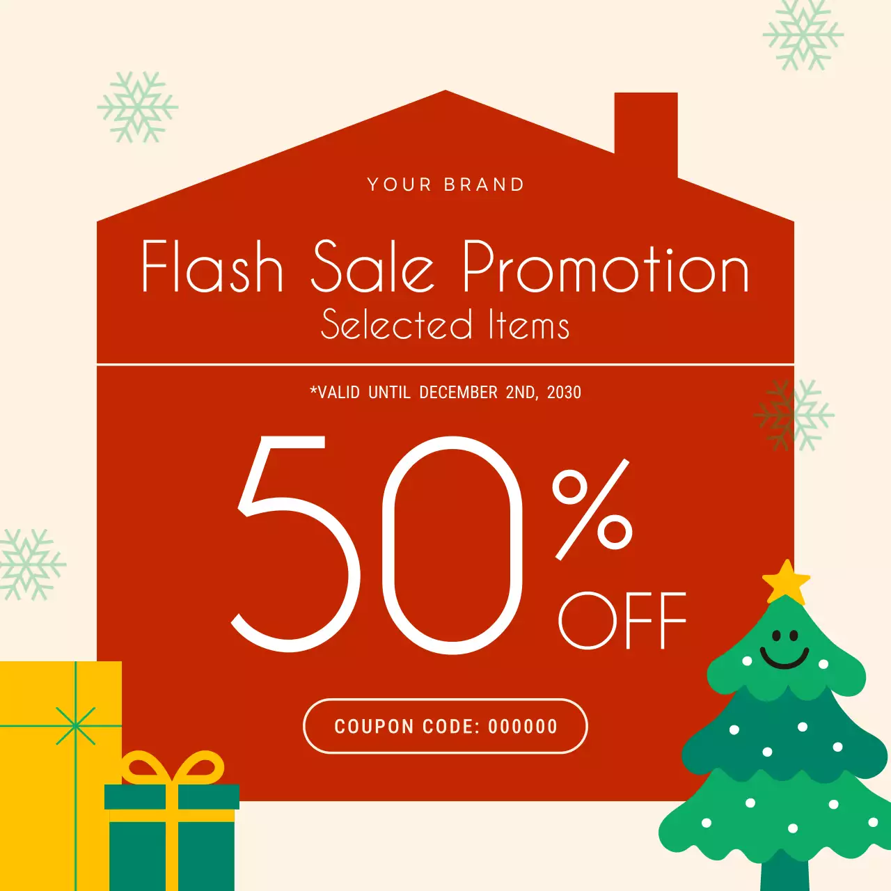 Red Modern Holiday Promotion Post