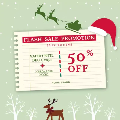 Green Festive Sale Promotion Post
