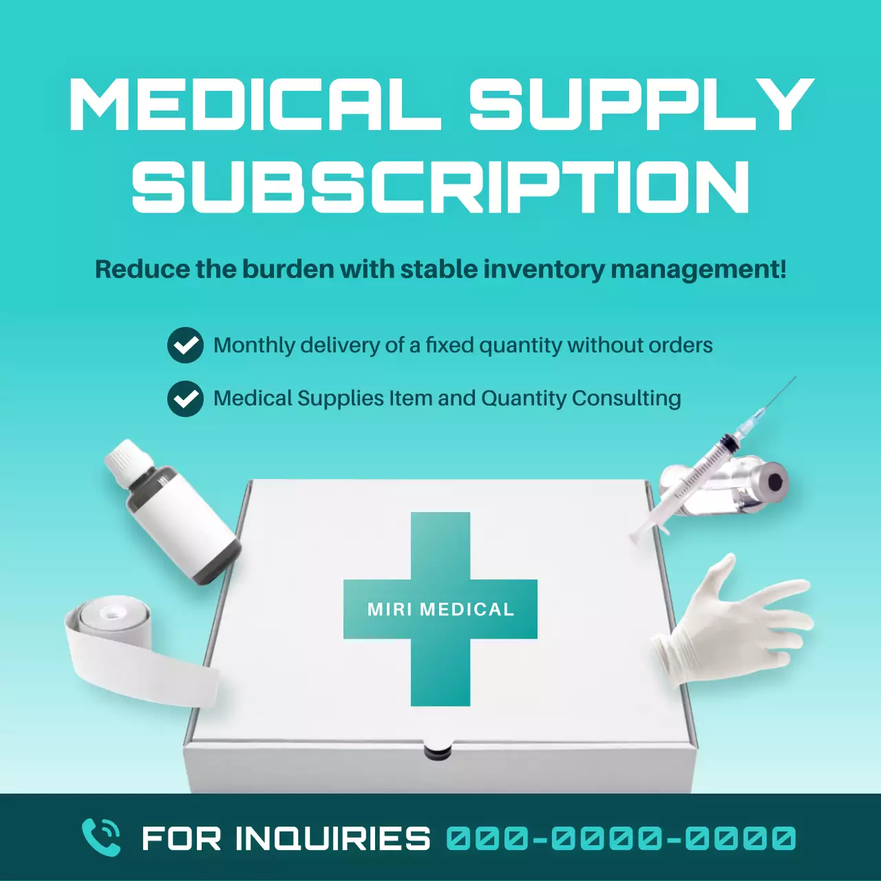 quảng cáo y tế hiện đại teal