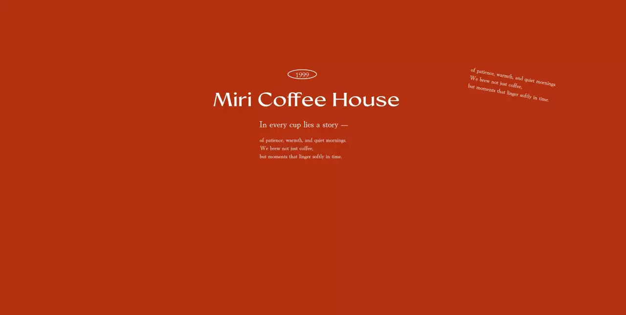 赤 シンプル カフェ ロゴ 感性テキスト