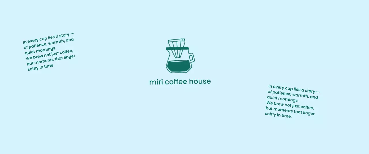 ミント シンプル コーヒー ロゴ ロゴテキスト