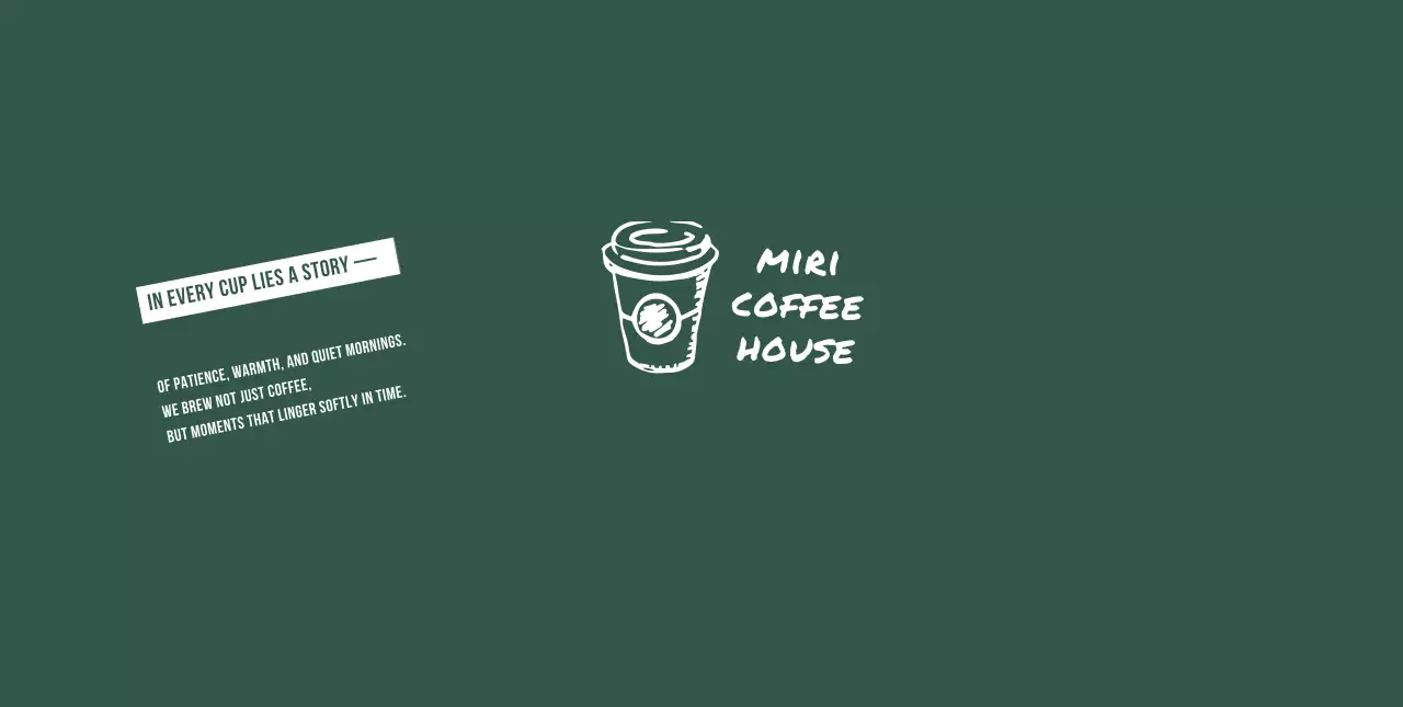 グリーン シンプル コーヒー ロゴ ロゴテキスト