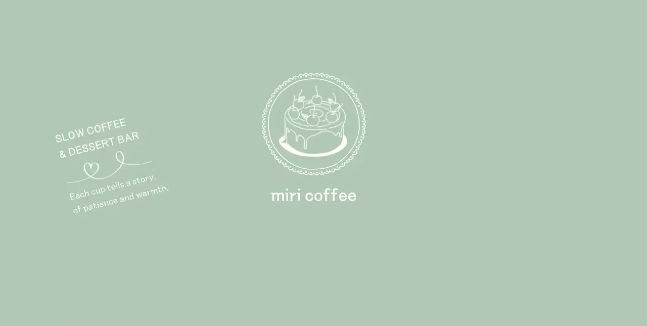 緑 シンプル コーヒー ロゴ ロゴテキスト