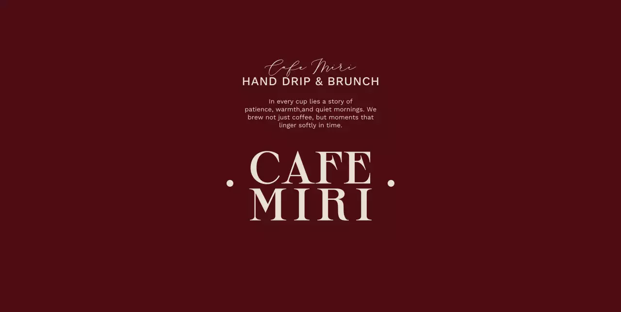 赤 シンプル カフェ ロゴ 感性テキスト