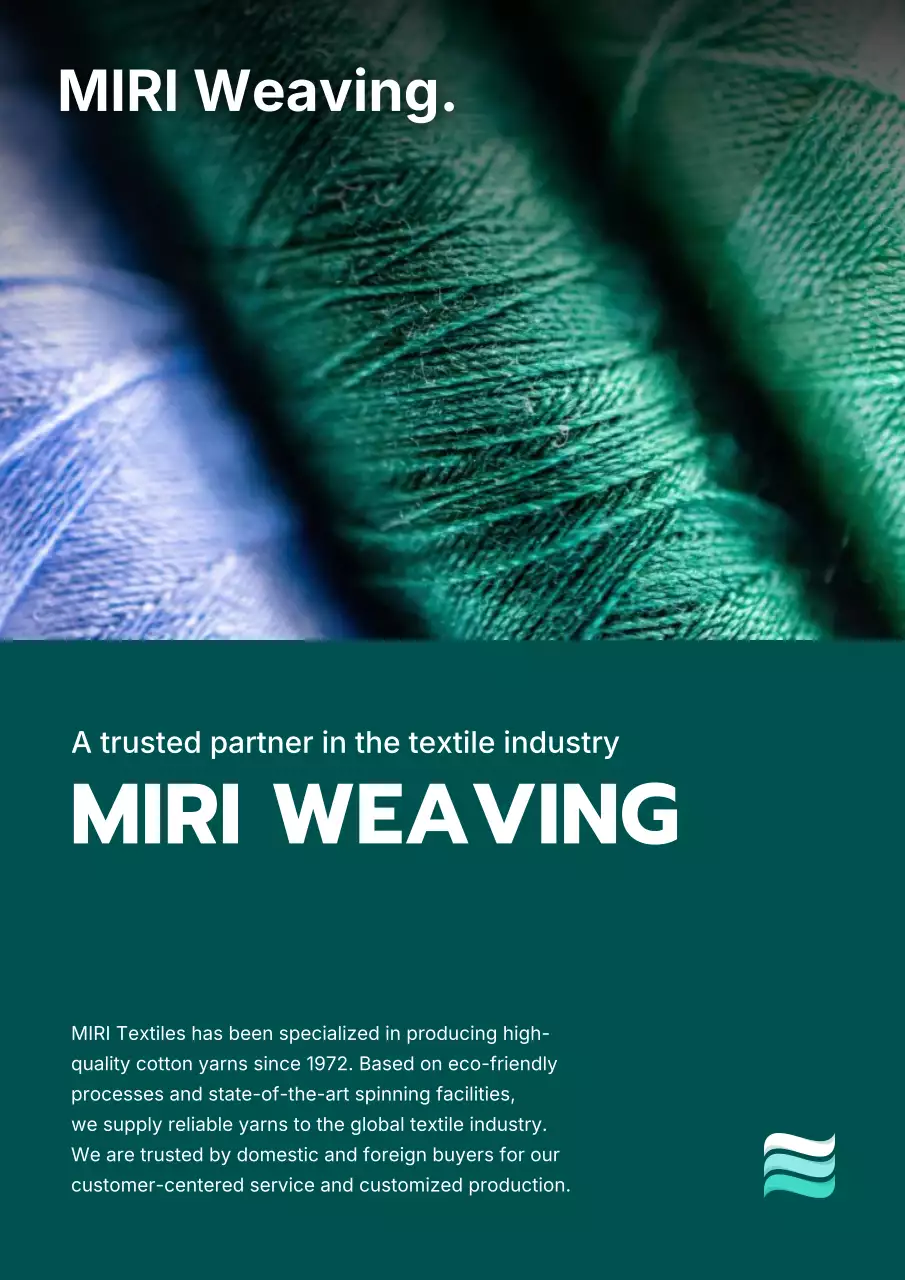 teal modern textile promotion