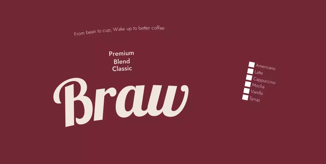 갈색 빈티지 커피 광고