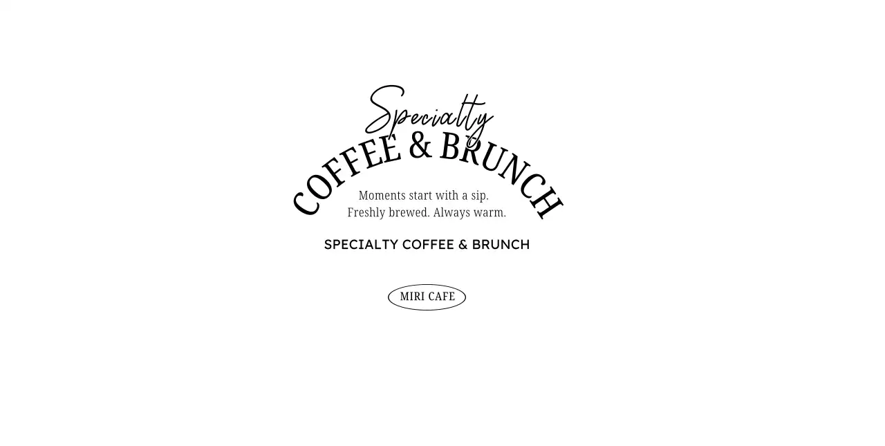 검정 심플 카페 광고