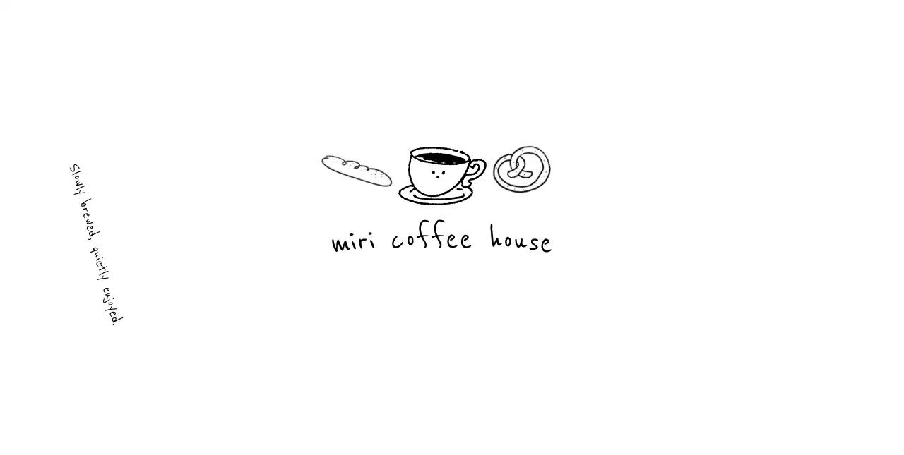 흑백 심플 카페 로고