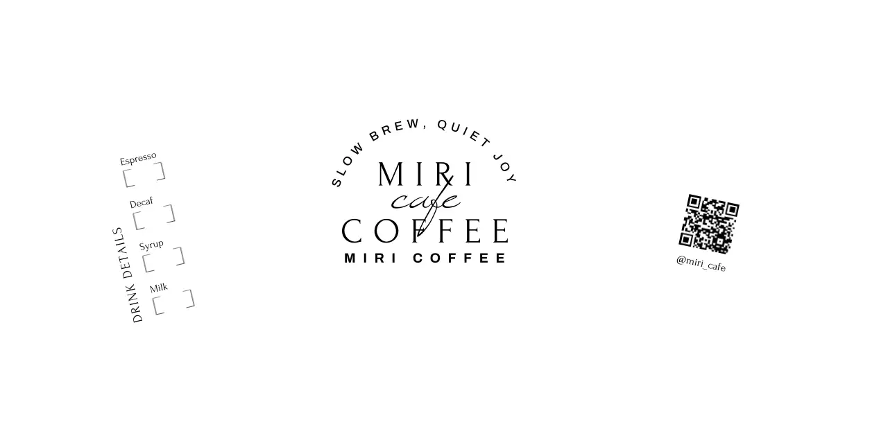 흰색 심플 카페 홍보