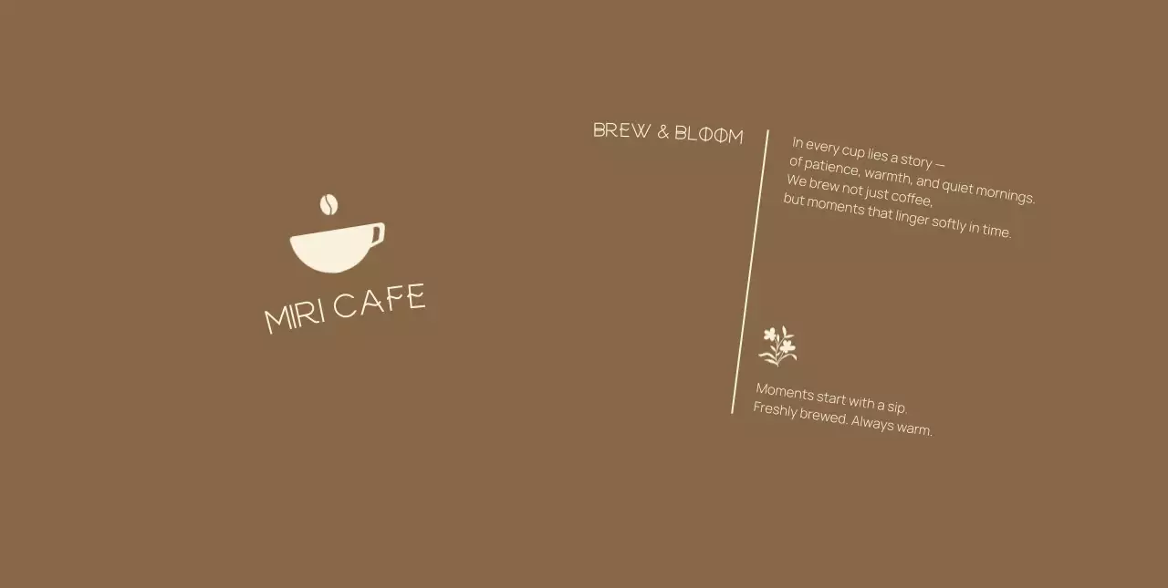 갈색 심플 카페 광고