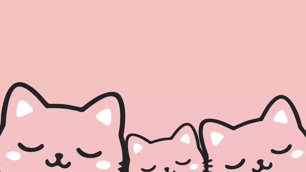 핑크 아기자기한 동물 스티커