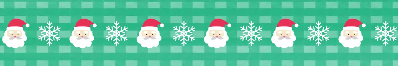 초록 체크무늬 크리스마스 스티커 문구