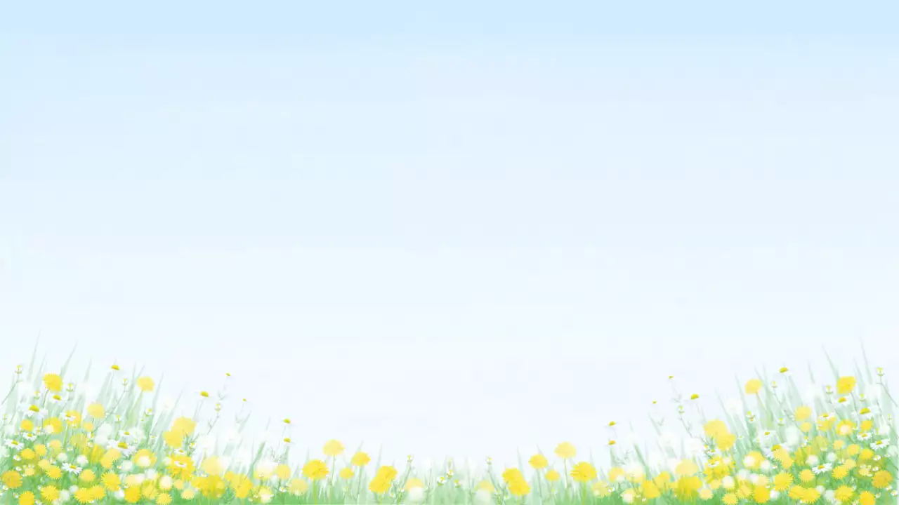 하늘색 자연 봄 엽서