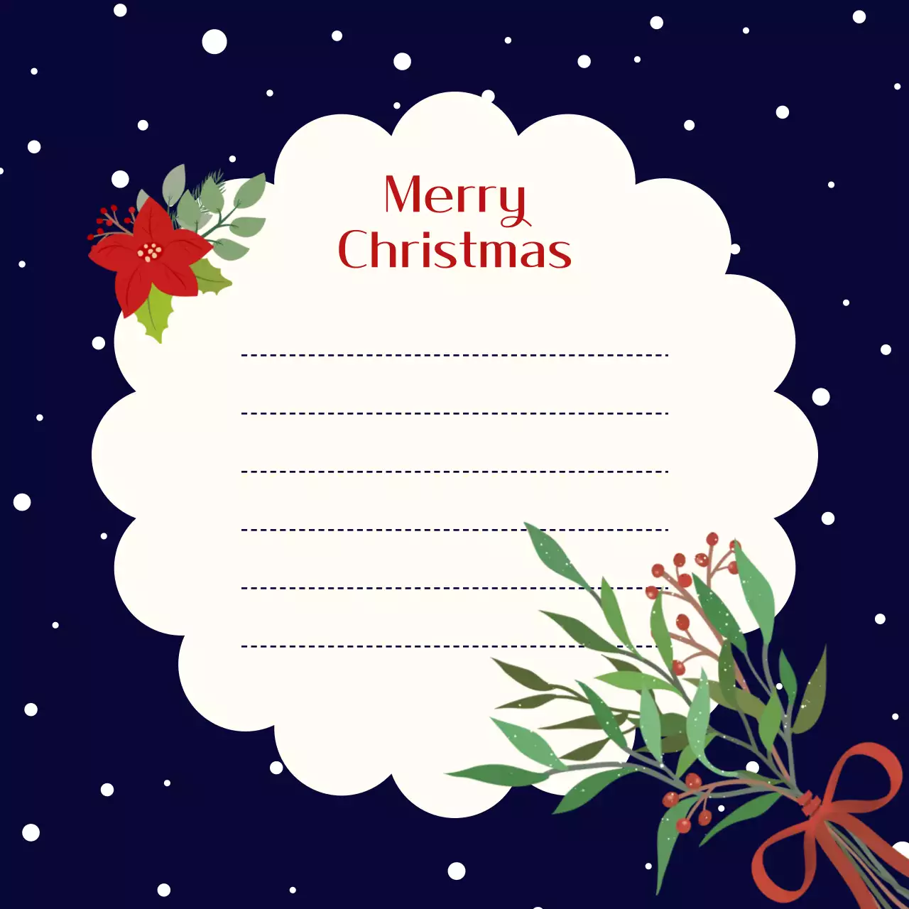 네이비 심플 크리스마스 노트