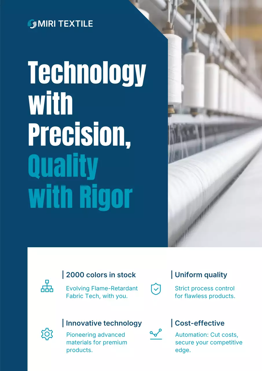 blue modern textile advertisement