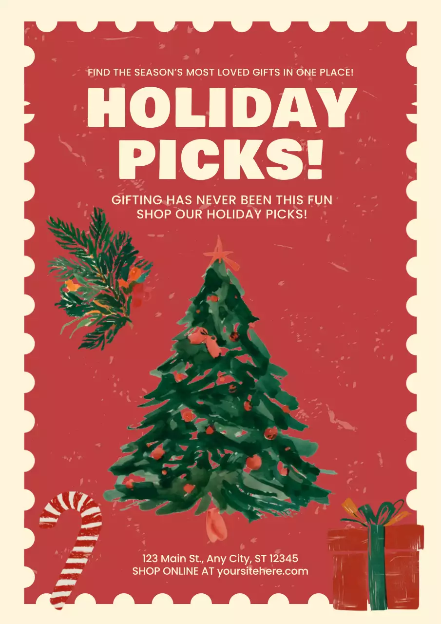 Red Retro Holiday Promotion