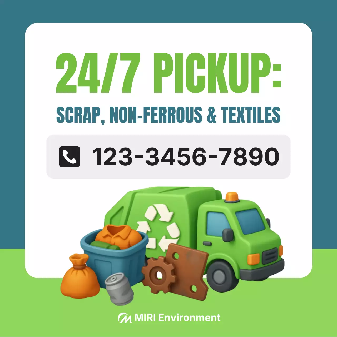 promosi daur ulang modern yang hijau