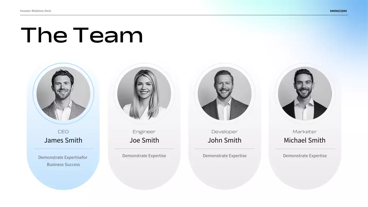 presentasi bisnis modern biru