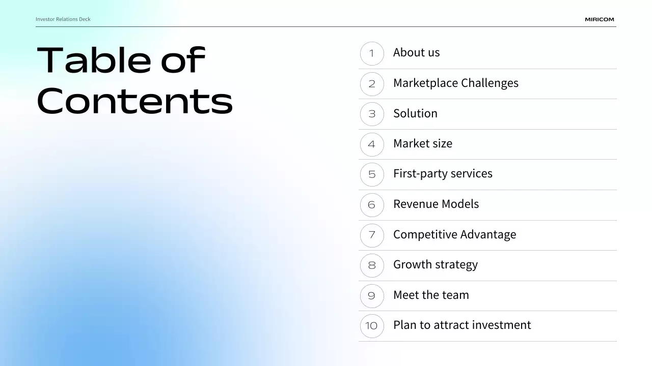 presentasi bisnis modern biru