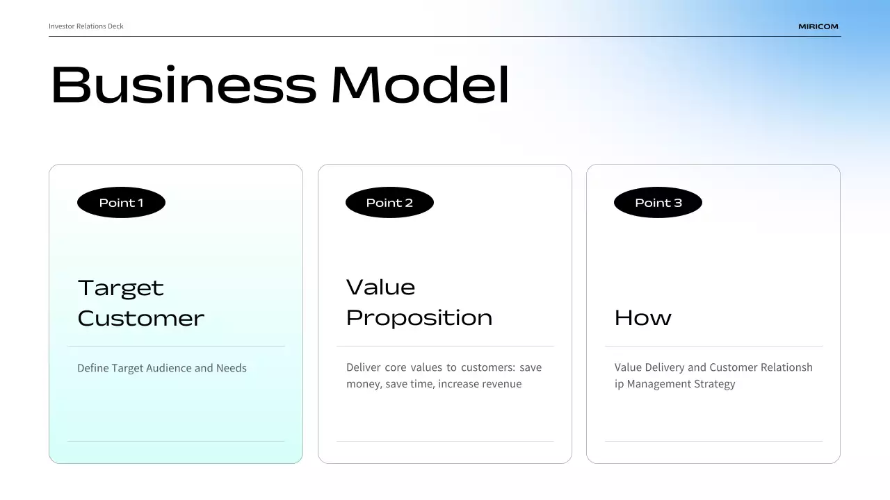 presentasi bisnis modern biru