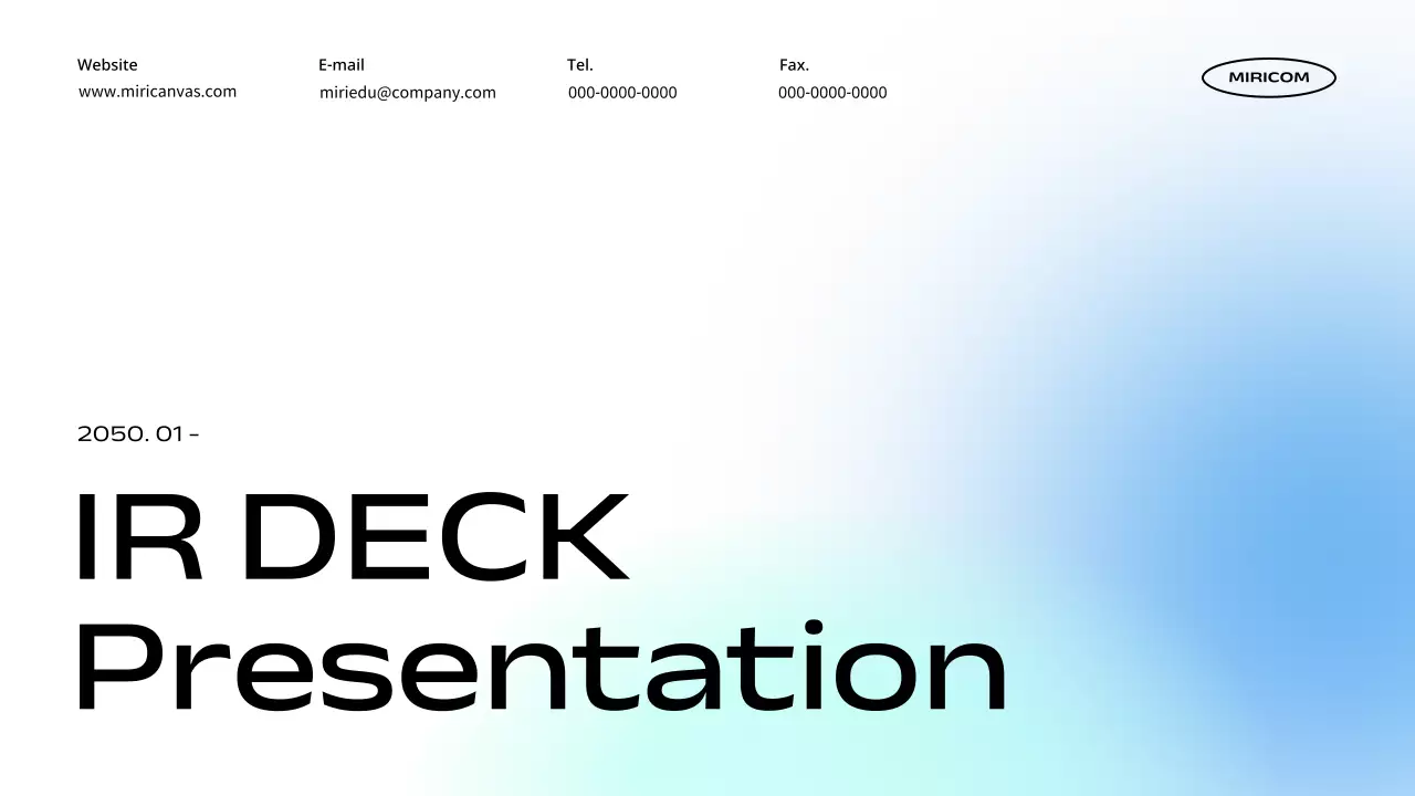 presentasi bisnis modern biru