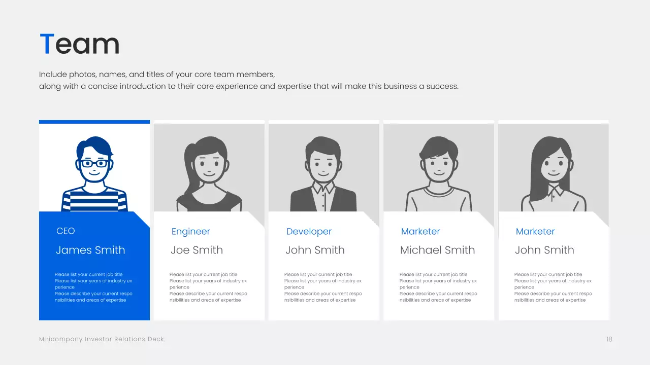 blue modern investment document