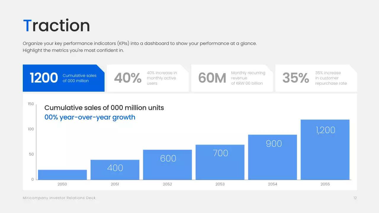 blue modern investment document