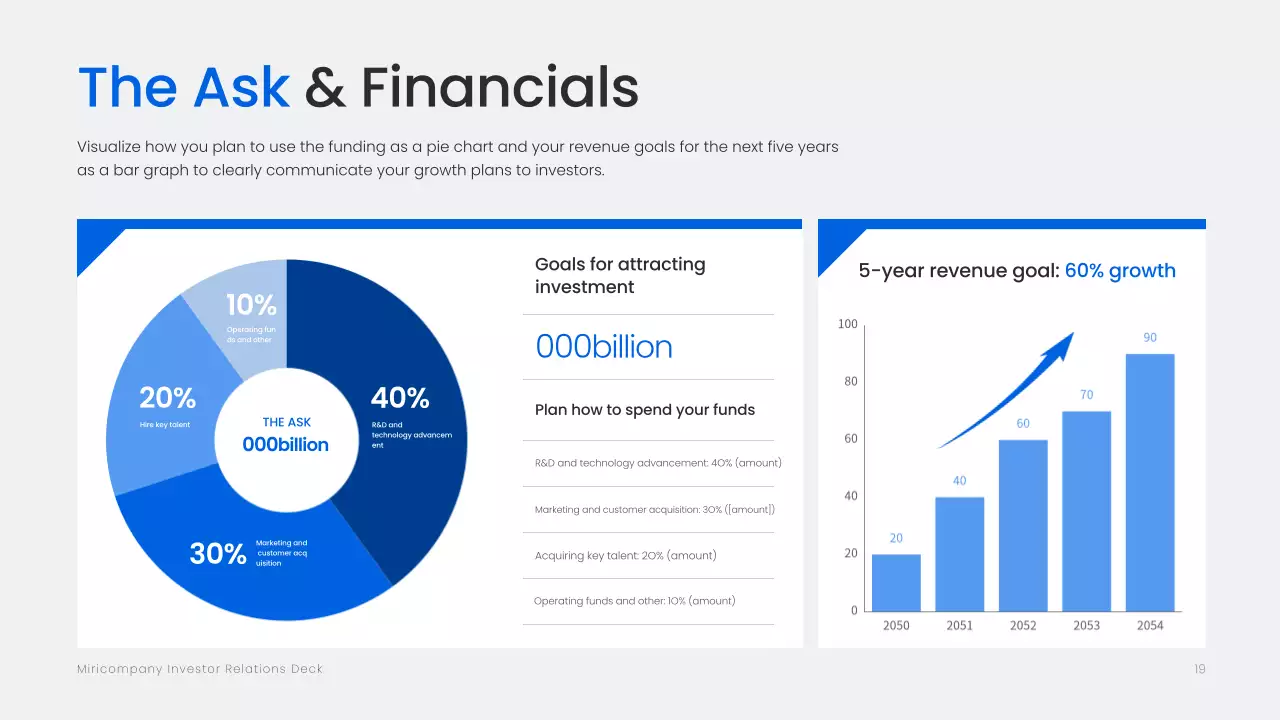 blue modern investment document