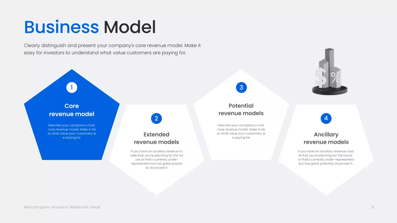 blue modern investment document