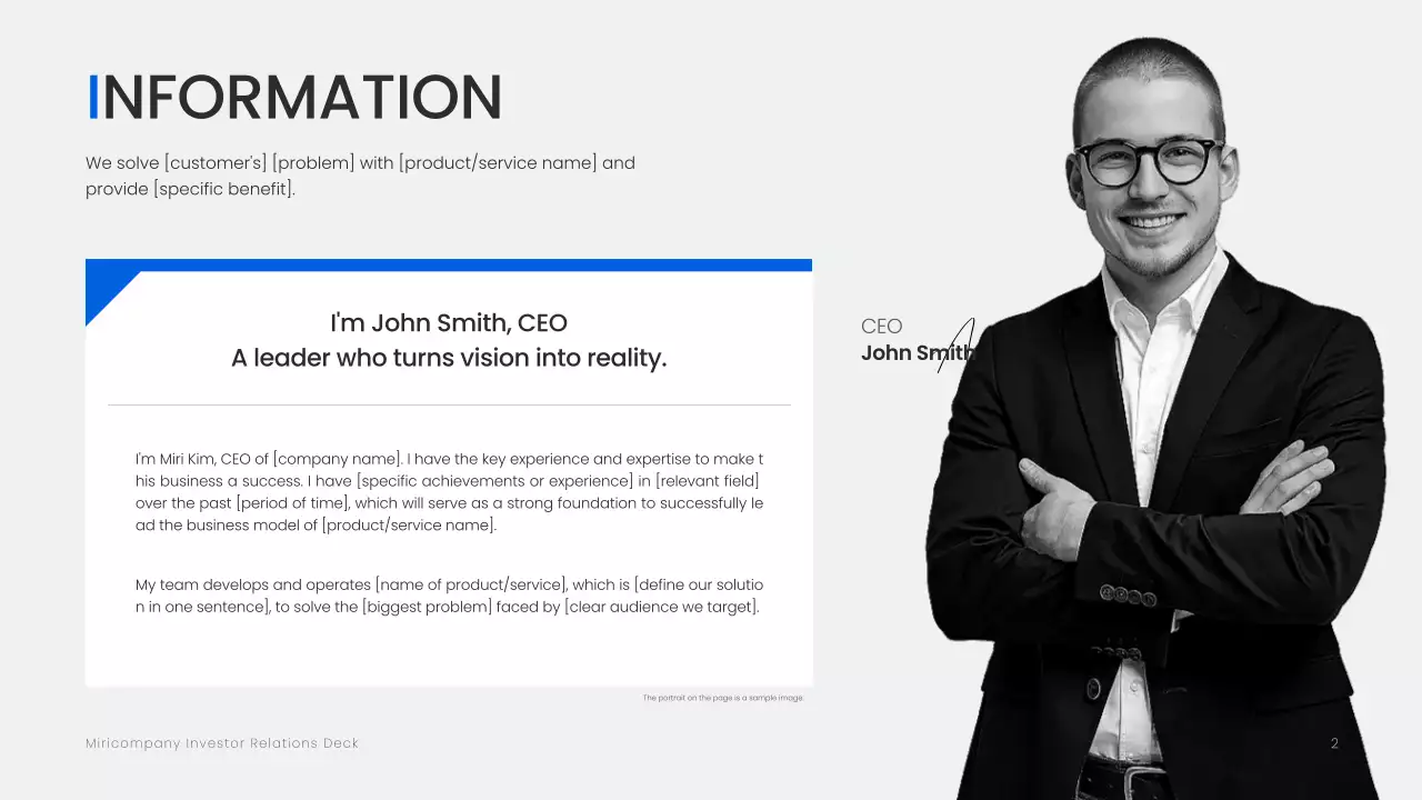 blue modern investment document