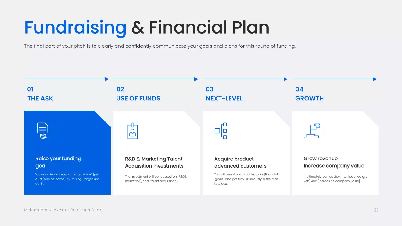 blue modern investment document