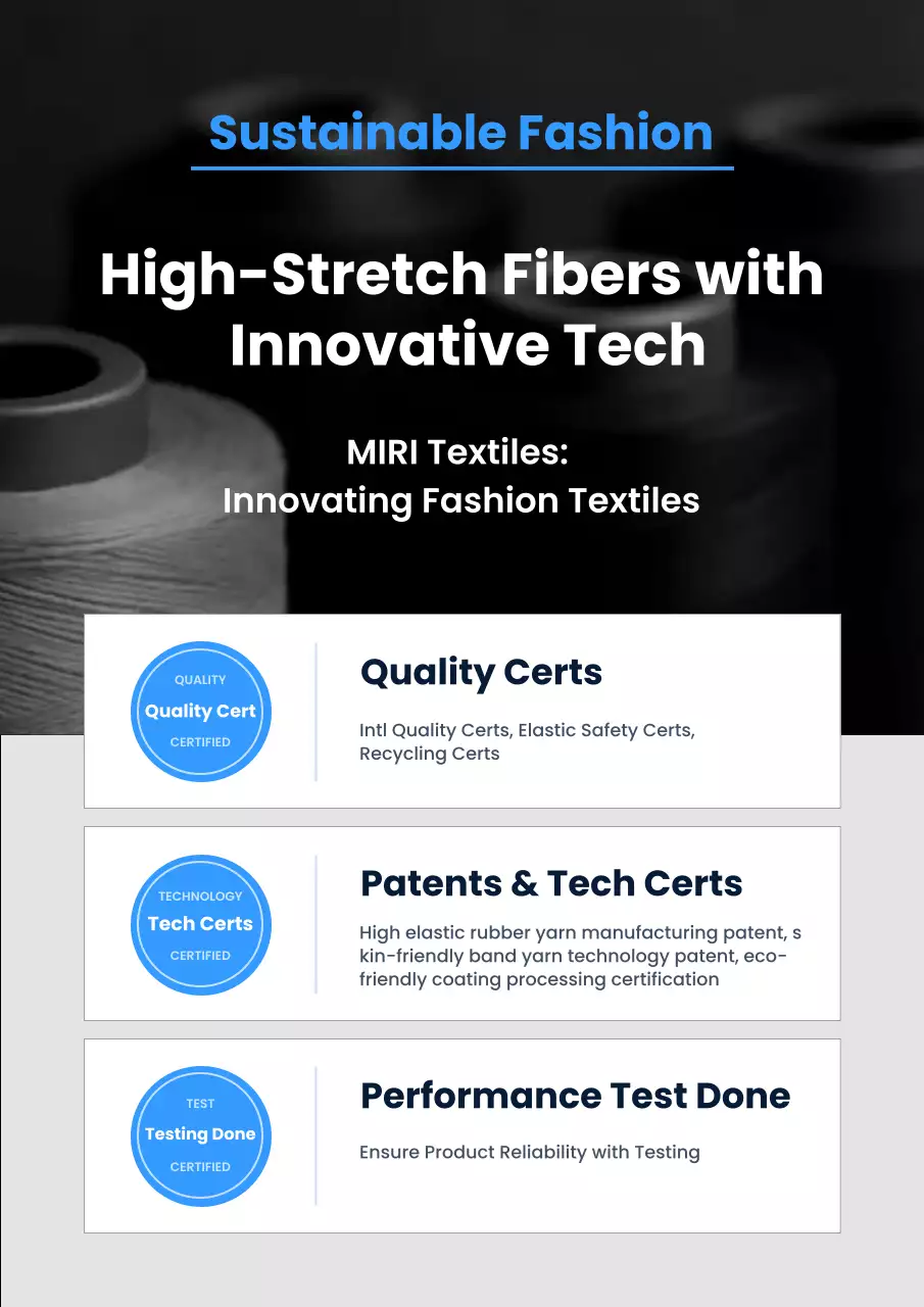 blue modern textile promotion